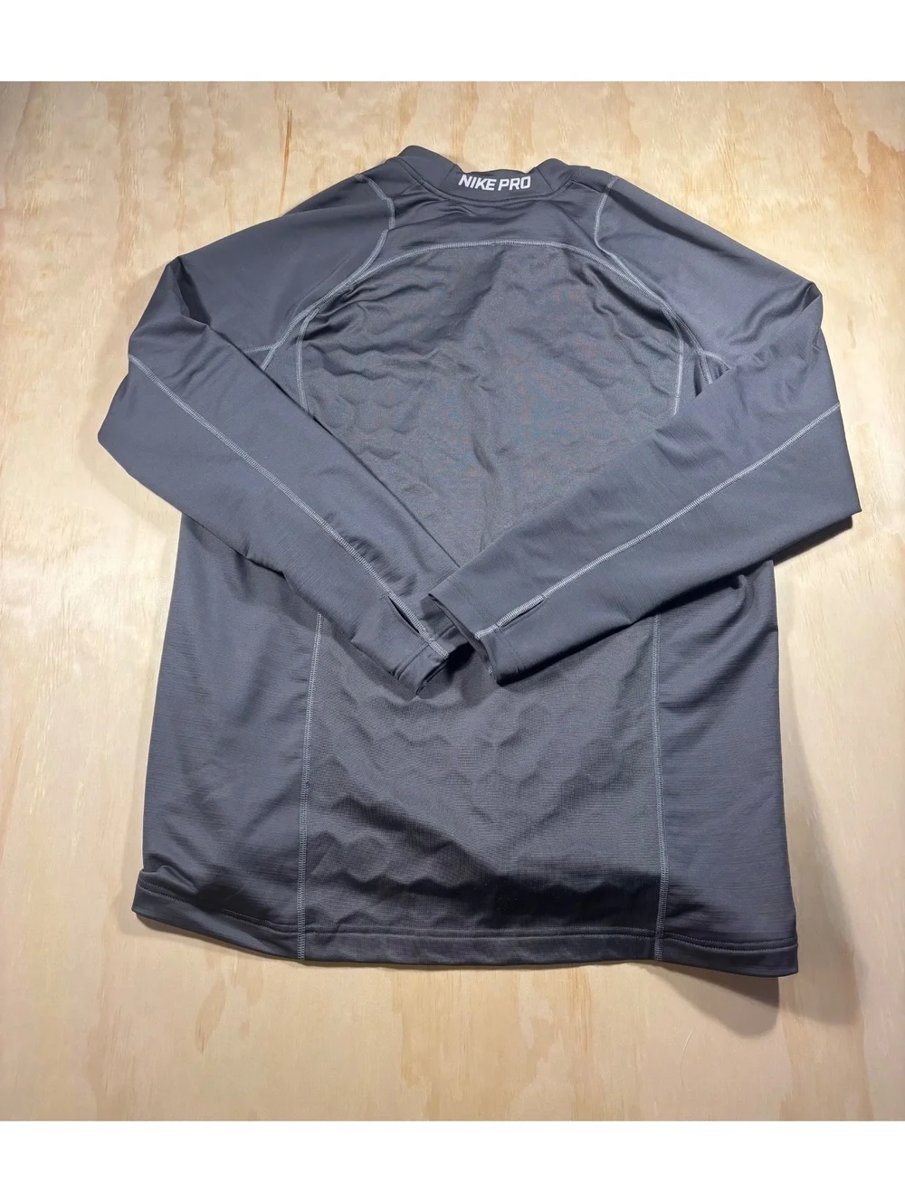 Nike Sweater Mens XXL Gray 1/4 Zip Dri Fit Activewear Hyperwarm Pro